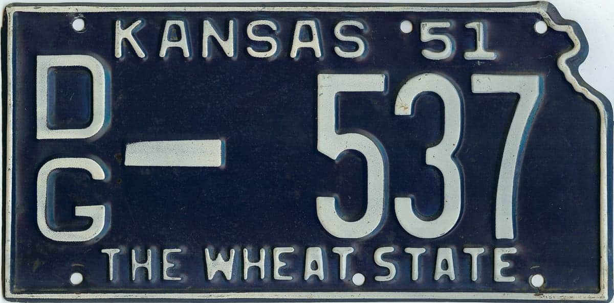 1951 Car License Plate