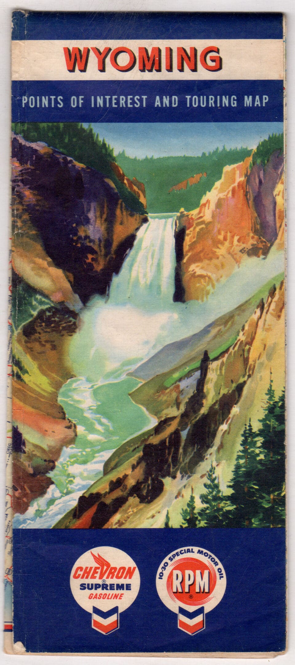 1957 Wyoming Chevron Oil road map