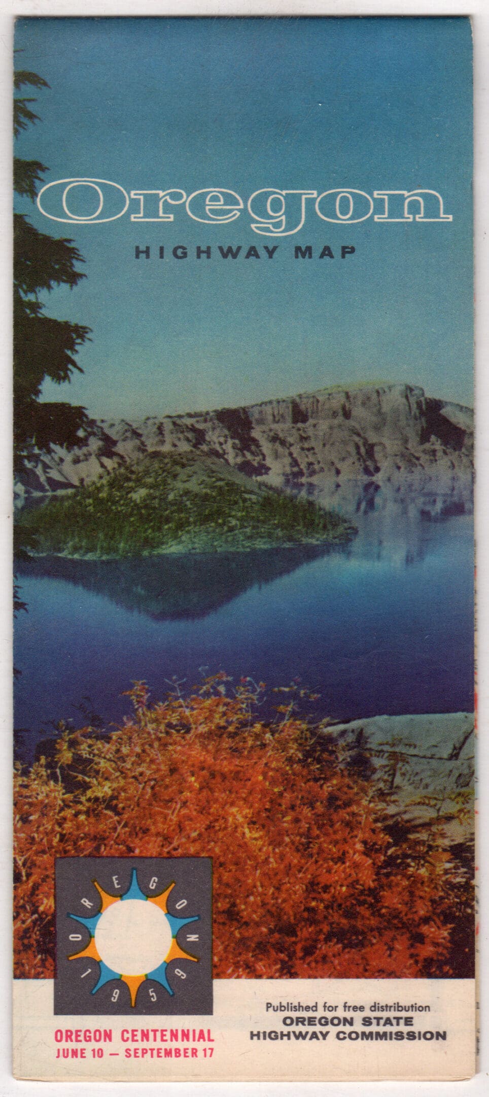 1959 Oregon official road map