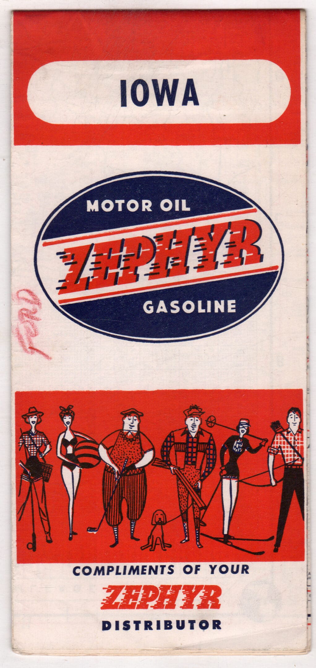 1960 Iowa Zephyr Oil road map