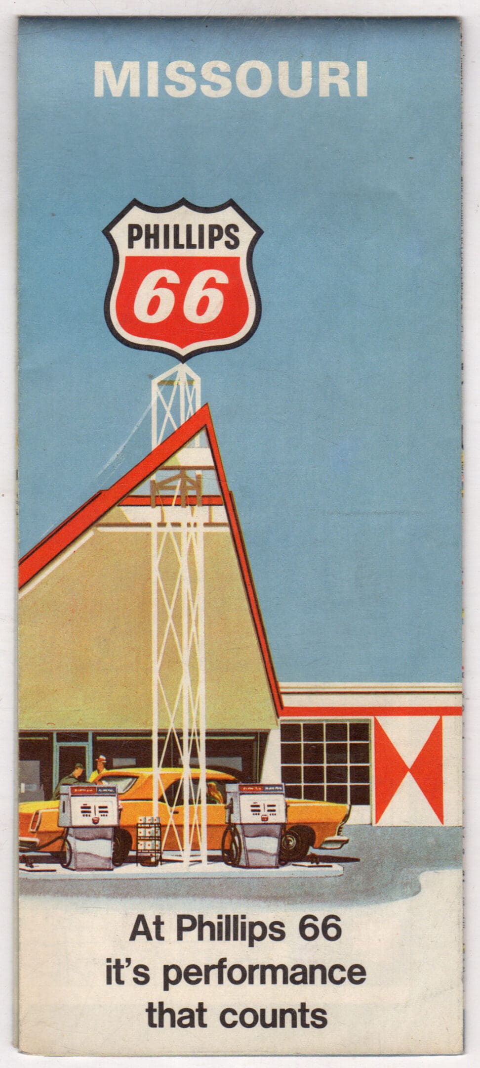 1969 Missouri Phillips 66 Oil road map