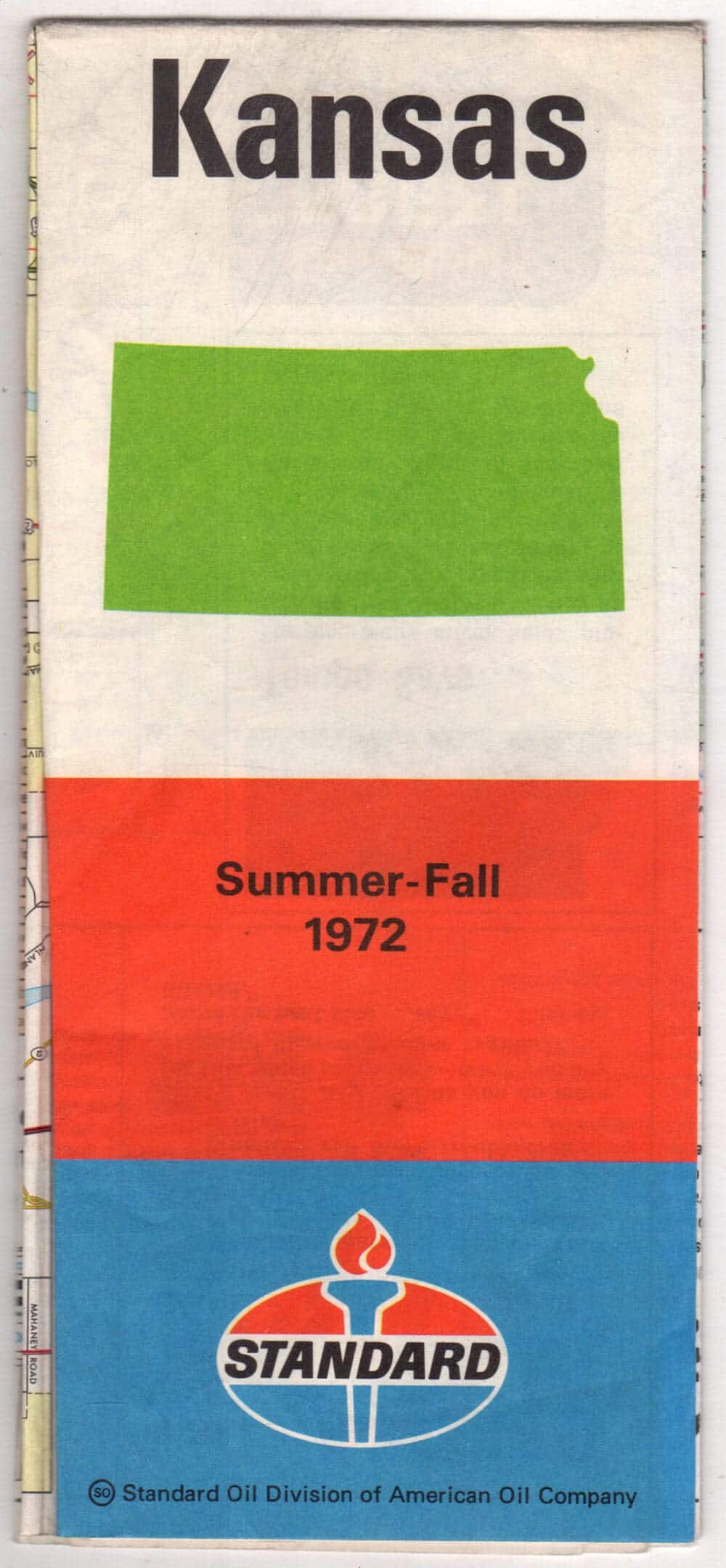 1972 Kansas Standard Oil road map