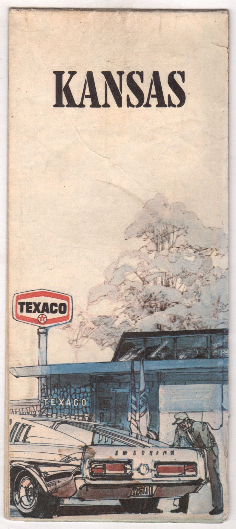 1975 Kansas Texaco road map