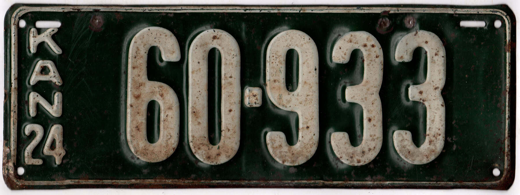 Kansas 1924 car license plate #60-933
