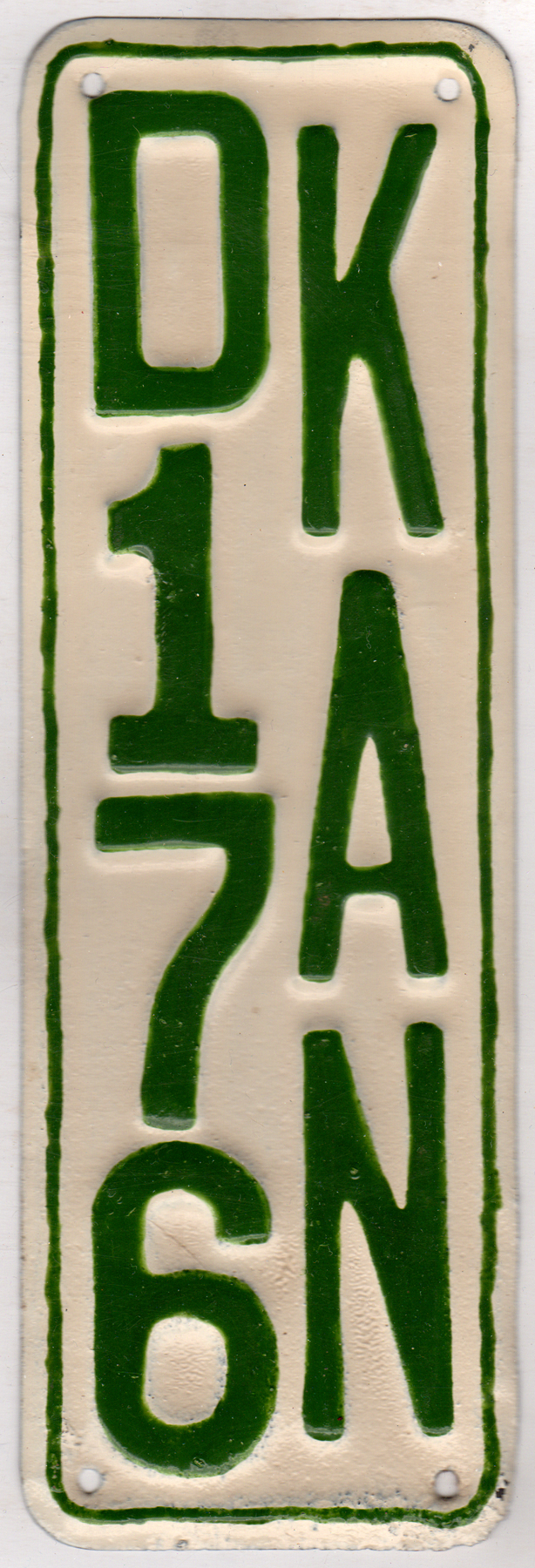 Kansas 1914 motorcycle dealer license plate