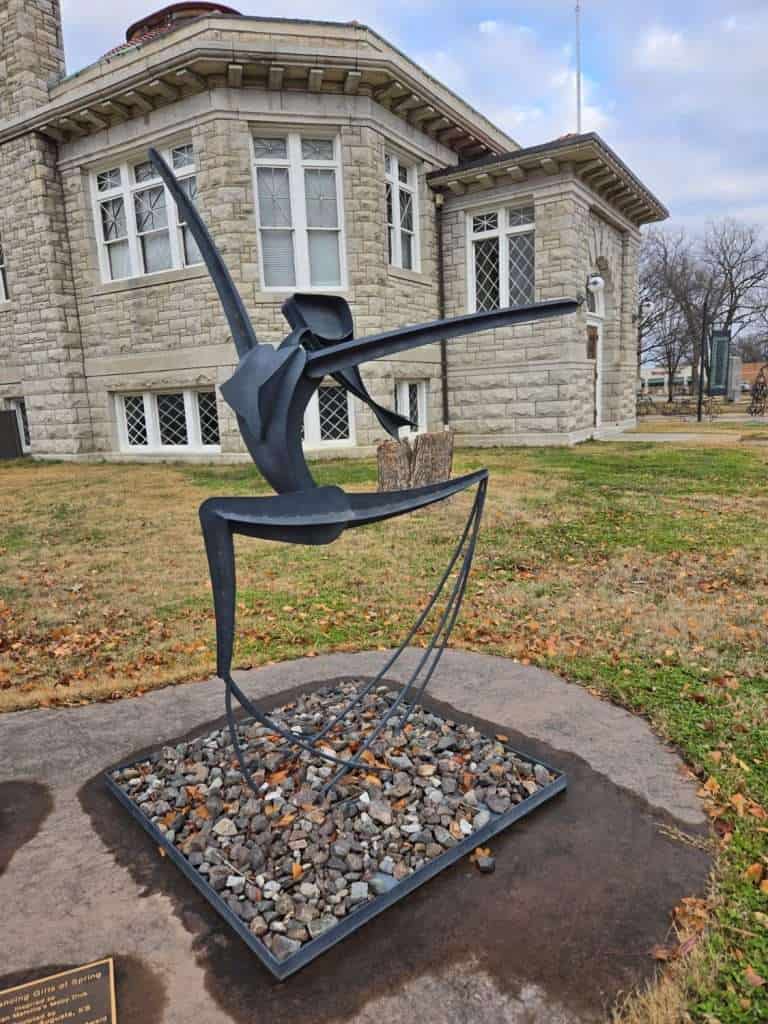 Dancing Girls of Spring by Frank Jensen, abstract art installation of girls dancing wildly