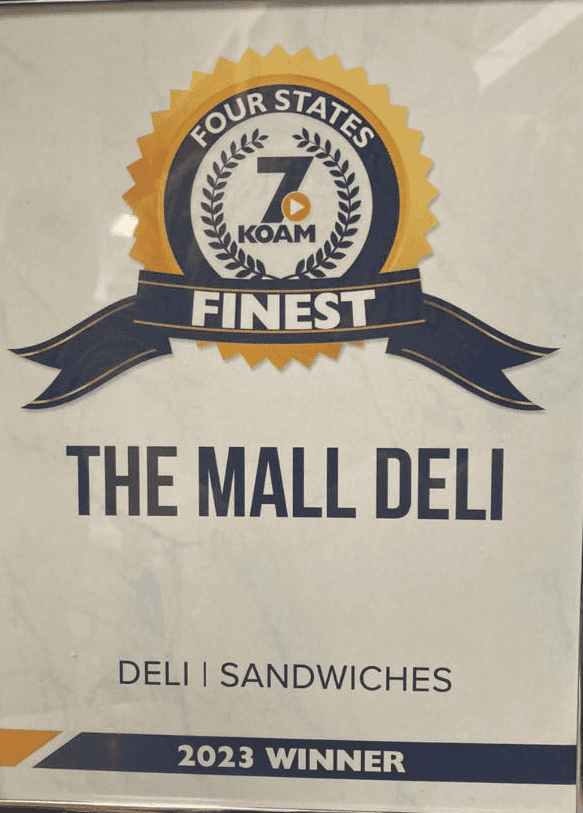 Mall Deli award for best deli sandwiches in the four-state area 2023