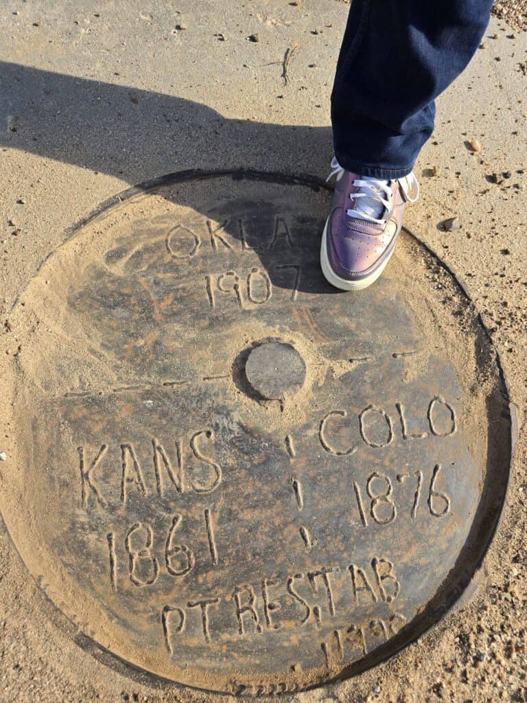 KS OK CO tri-state marker. One of the 7 unique geographic points you can visit