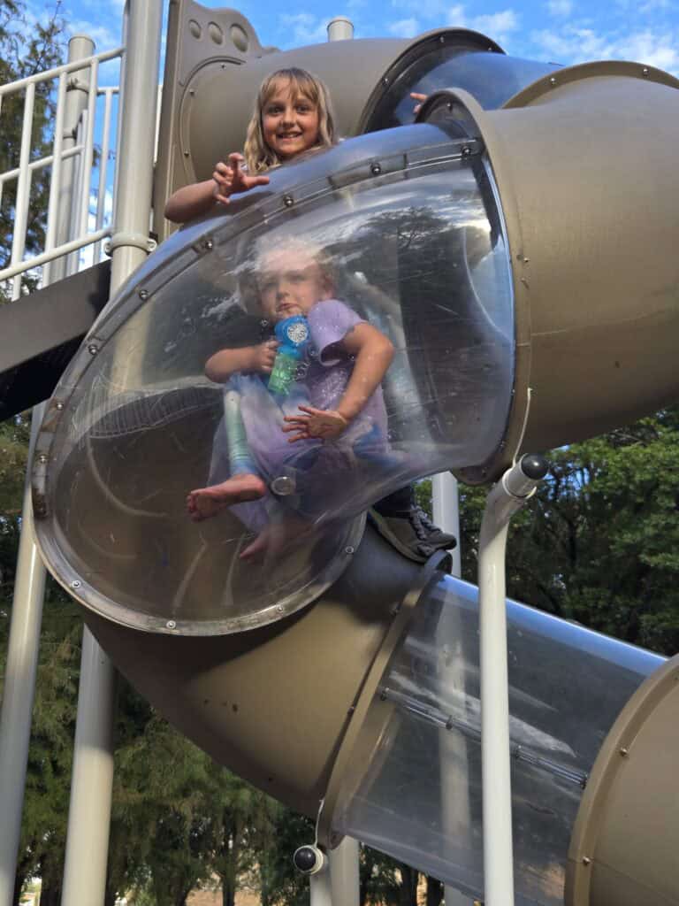 Kids playing on a playground