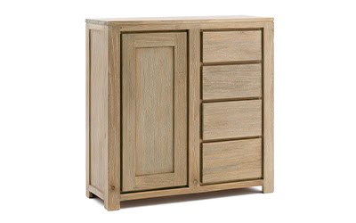 Buffet Minimalis Kayu Jati Recycle 1 Pintu