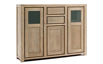 Buffet Minimalis Kayu Jati Recycle 2 Laci