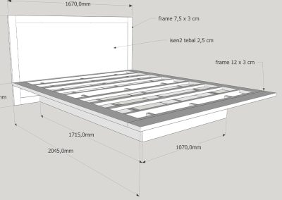 tempat tidur jati minimalis