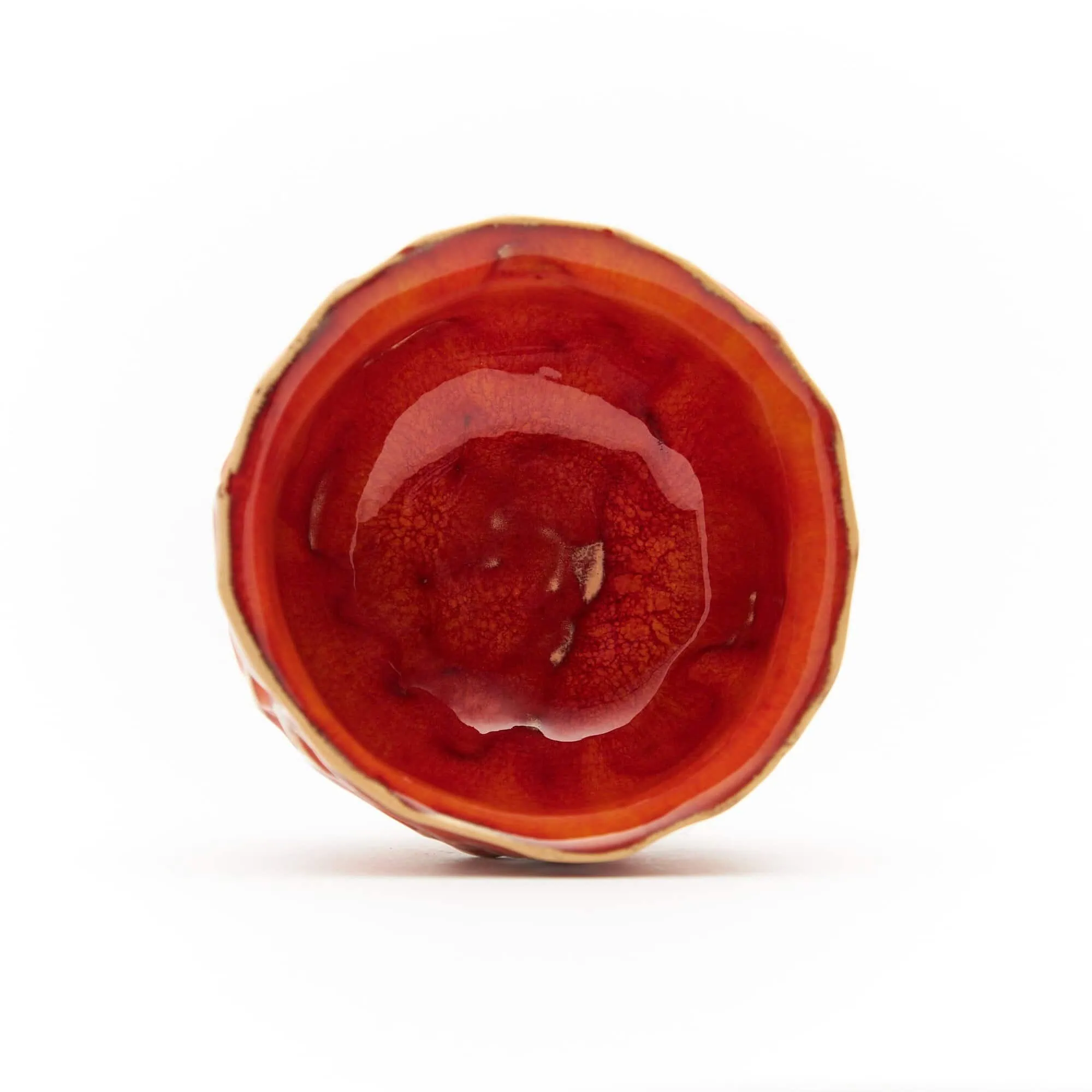 chawan for matcha red lava