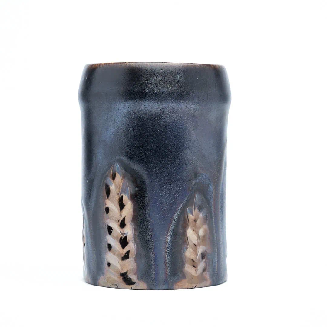 БОКАЛ РУЧНОЙ РАБОТЫ "КОЛОС В НЕФТИ" (ЧАШКА, КРУЖКА) - Image 3