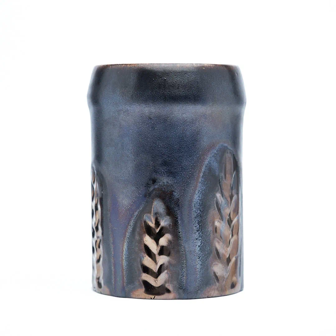 БОКАЛ РУЧНОЙ РАБОТЫ "КОЛОС В НЕФТИ" (ЧАШКА, КРУЖКА) - Image 2