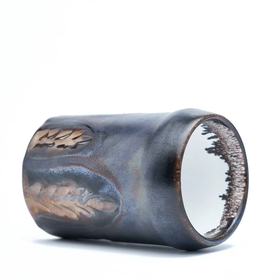 БОКАЛ РУЧНОЙ РАБОТЫ "КОЛОС В НЕФТИ" (ЧАШКА, КРУЖКА) - Image 4