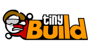TinyBuild logo, working with Keymailer to increase game visibility through influencer marketing and strategic partnerships.