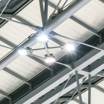 Modern  metal roof structure of airport architecture