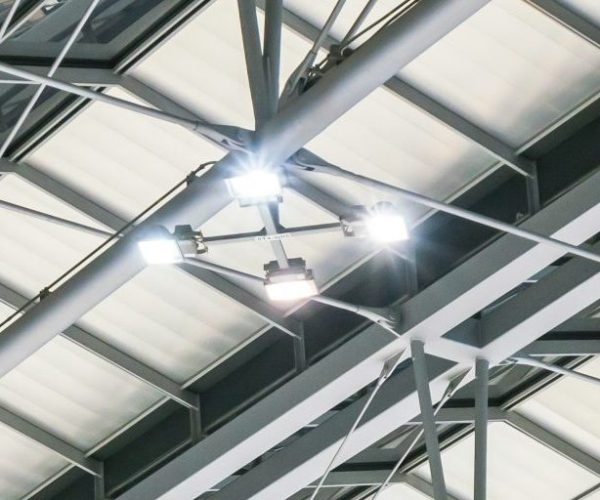 Modern metal roof structure of airport architecture