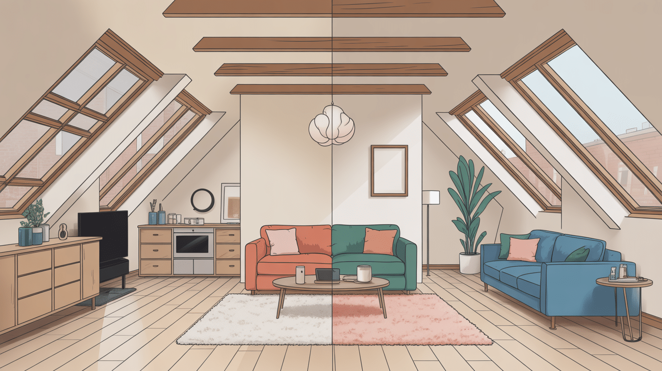 amenagement combles cout grenier avant apres lumineux