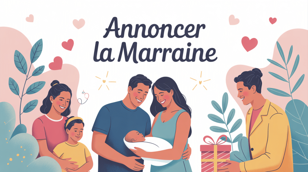 annoncer la marraine scène émouvante famille cadeau