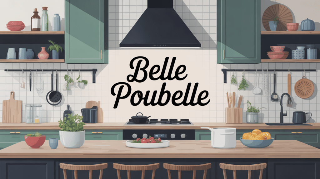 belle poubelle design dans une cuisine élégante