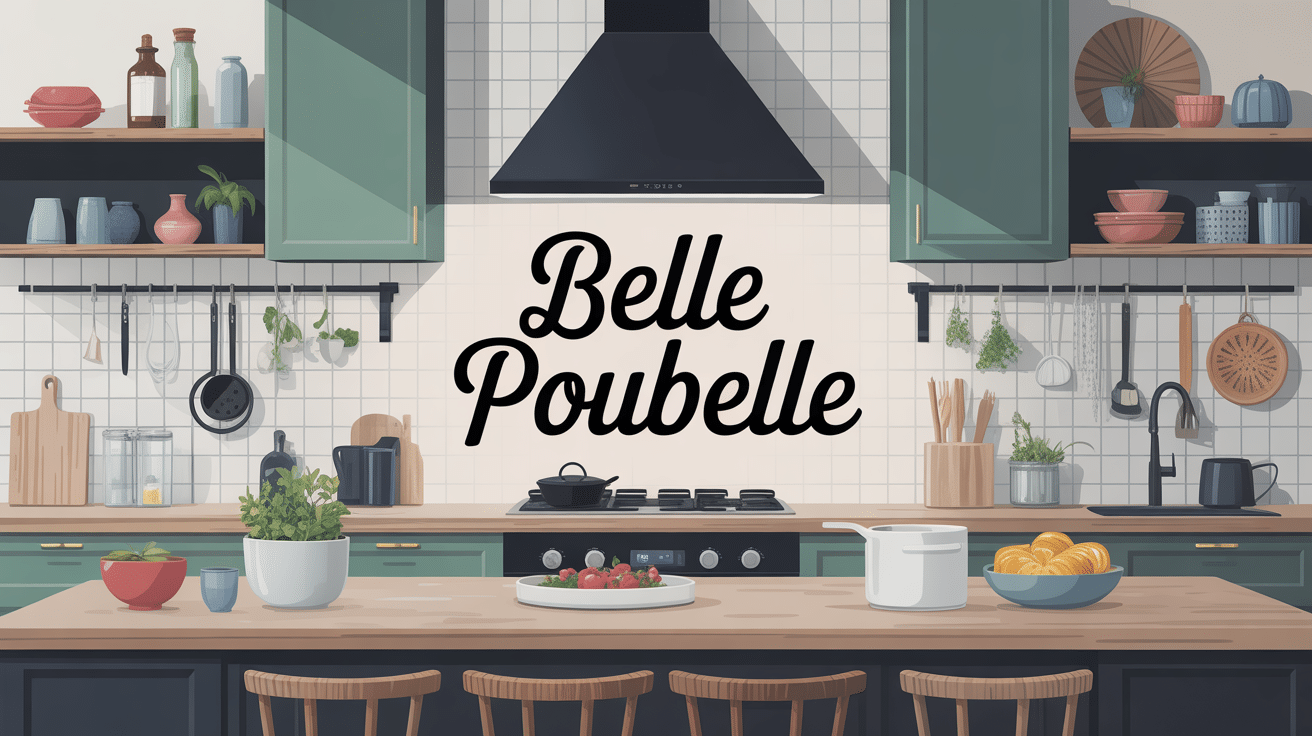 belle poubelle design dans une cuisine élégante