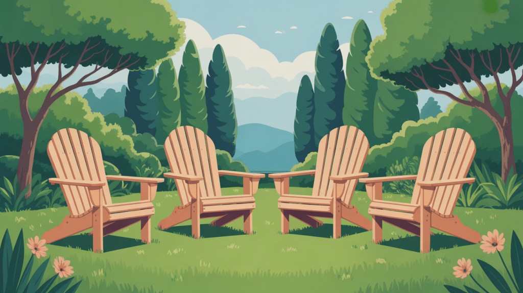 chaises adirondak confort extérieur jardin