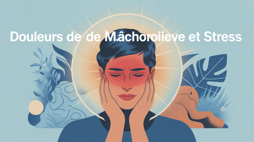 illustration douleurs machoires stress ambiance apaisante