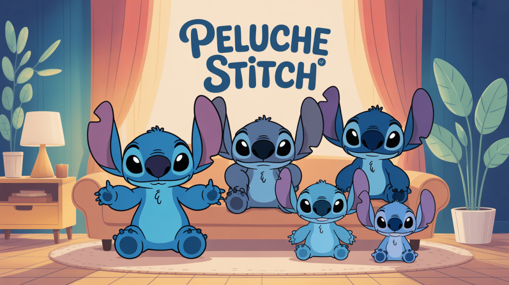 stitch peluche sur canapé ambiance disney chaleureuse