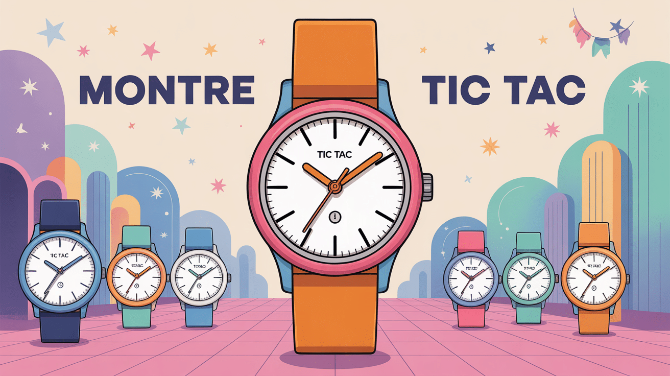 illustration univers tic tac montre hommes femmes enfants