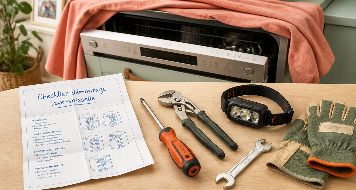 comment sortir un lave vaisselle encastrable outils checklist