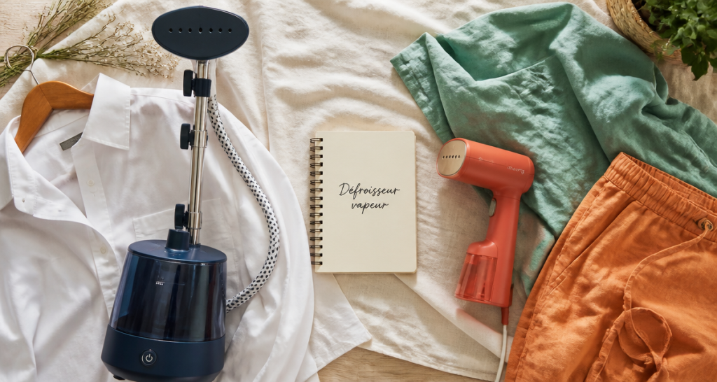 Comparatif défroisseur vapeur vertical et portatif sur table