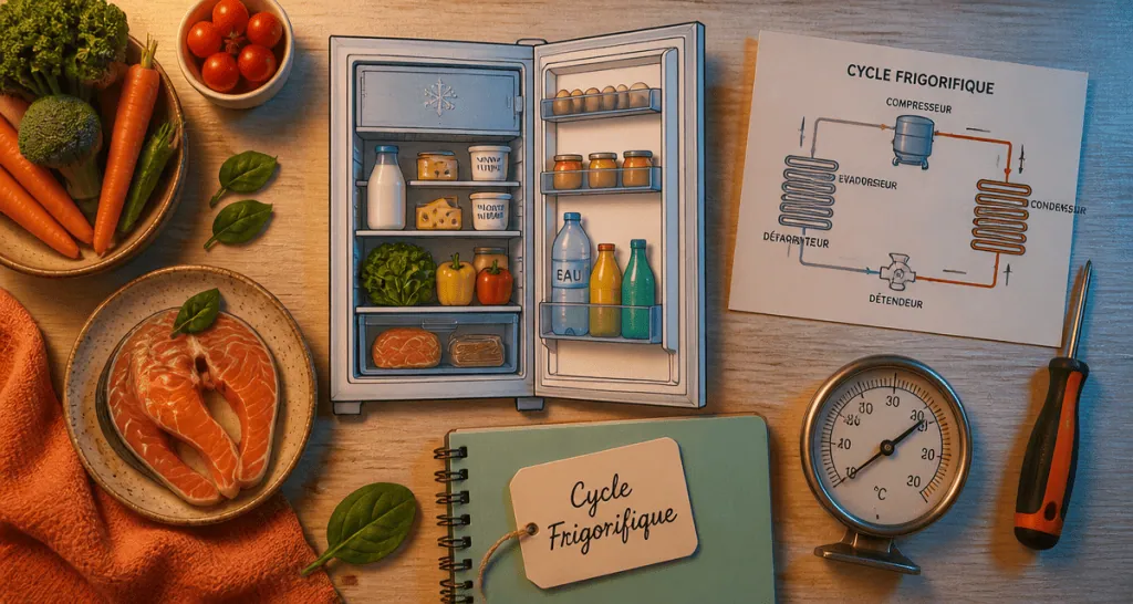 fonctionnement frigo coupe cycle frigorifique