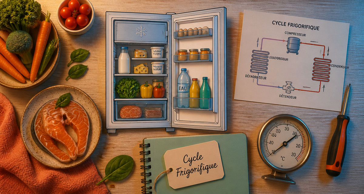 fonctionnement frigo coupe cycle frigorifique