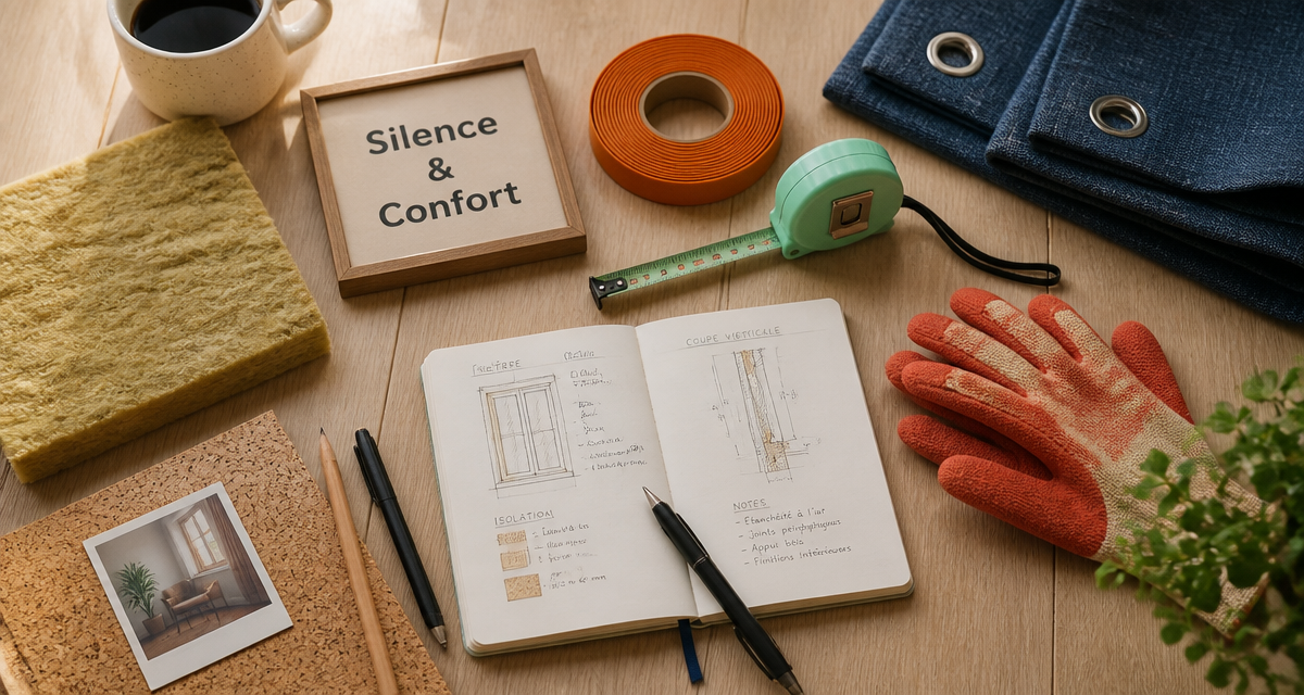 isoler phoniquement une pièce avec matériaux et outils