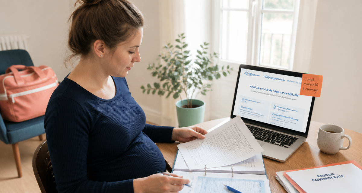 conges maternite et chomage femme enceinte au bureau