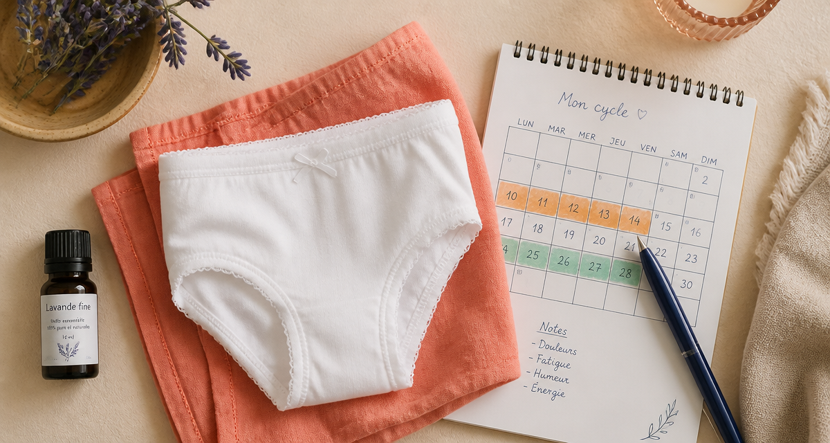 culotte blanche calendrier pertes brunatre