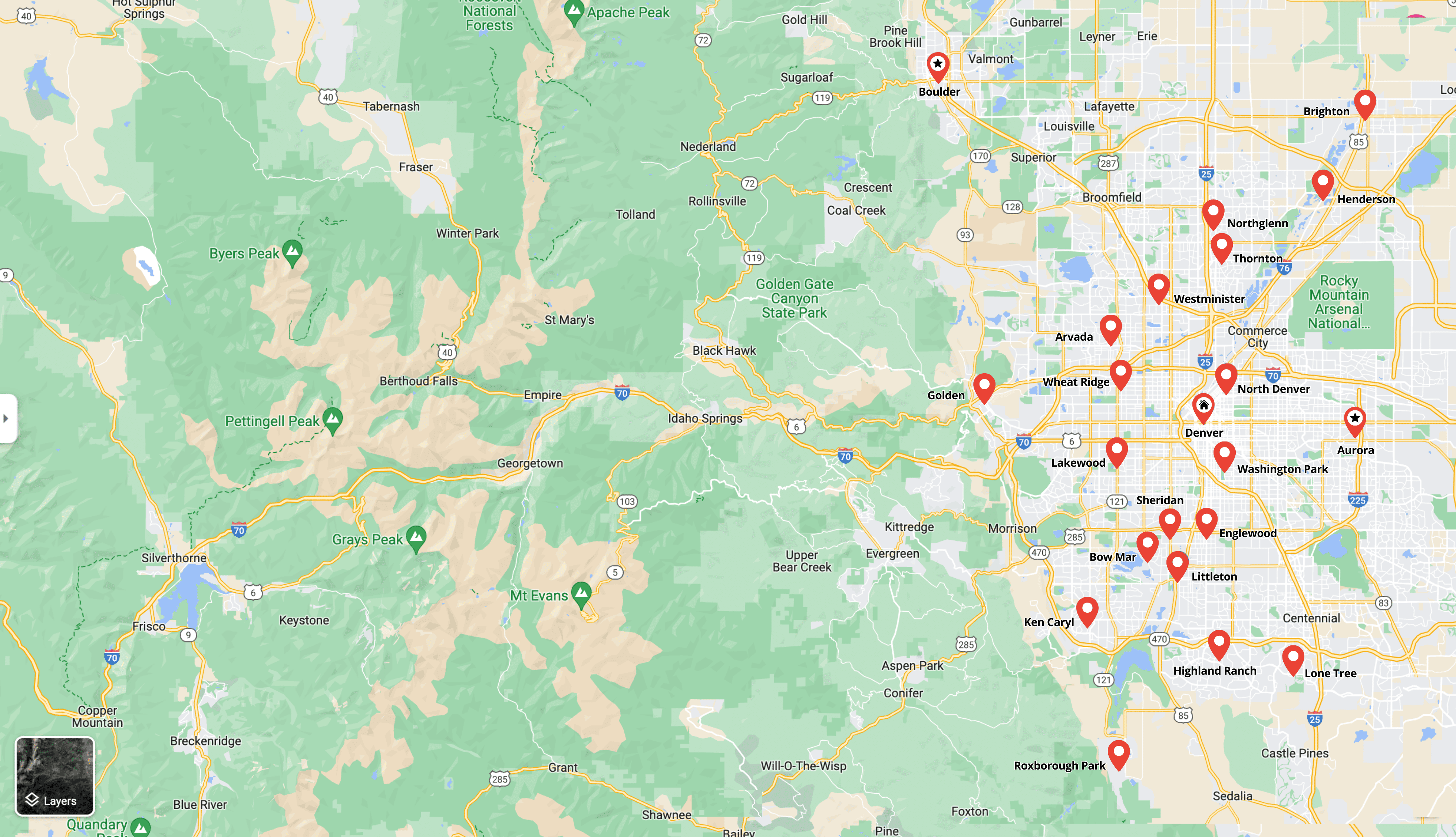 King Rooter location map