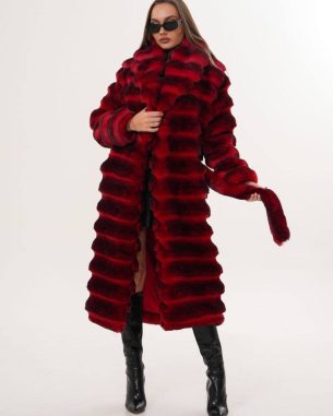 Trodimenzionalna bunda nude bordo