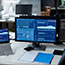 Kirk IT network navigation dashboard showing system status and analytics.
