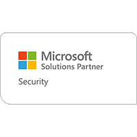 Microsoft Solutions Partner logo with security focus.