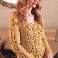Women's knitted sweater "Prairie sunset" Women's knitted sweater