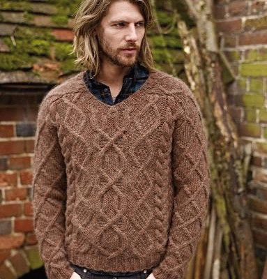 men's aran sweater
