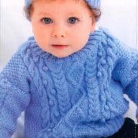 Cable Sweater  and Beanie for kids