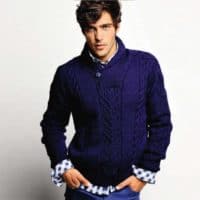 Shawl Collar Sweater-free knitting pattern 1