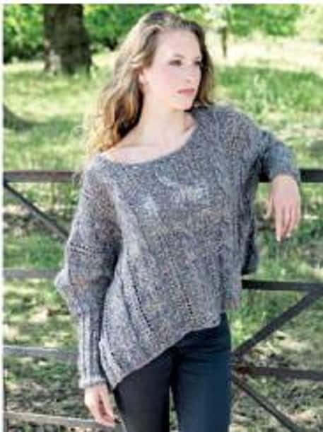 Draping poncho -free knitting pattern
