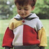 Hooded knitted sweater for kids
