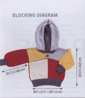 Hooded knitted sweater for kids-chart