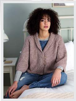 Short cardigan -free knitting pattern.